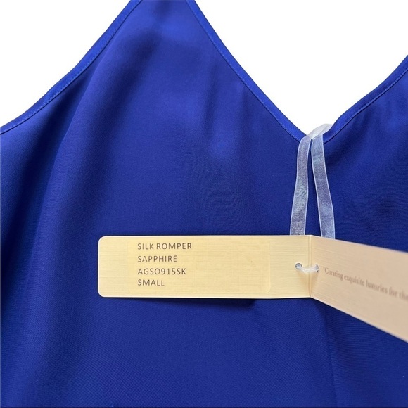 NWT Naked Princess Silk Romper Sapphire Blue Small - Picture 4 of 10